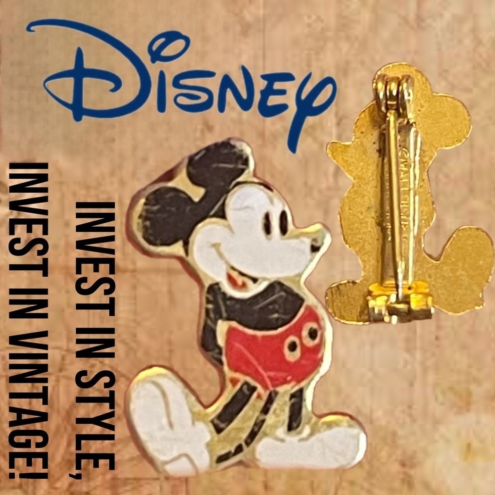 DISNEY Mickey Pin+Vintage Enamel Snake Pin+FREE 2023 WW Pin VINTAGE - Picture 4 of 12